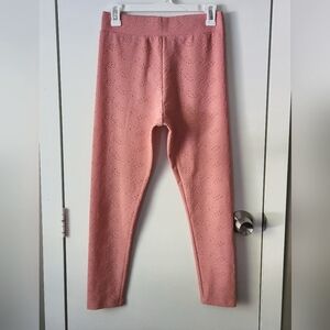 Logo Layers pink eyelet leggings
